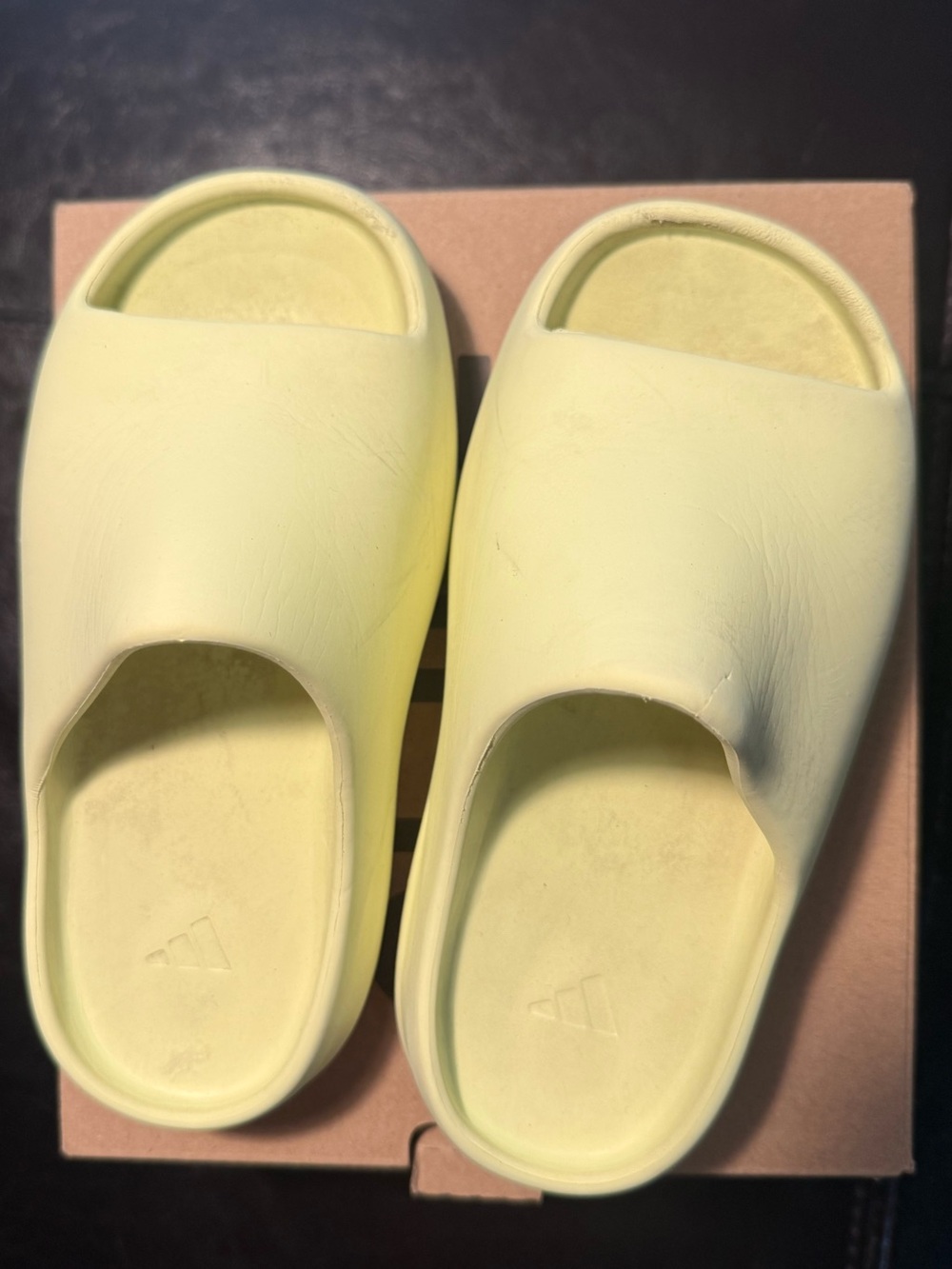 Yeezy Kids Foam Slide Sandals - Glow Green Size 13K